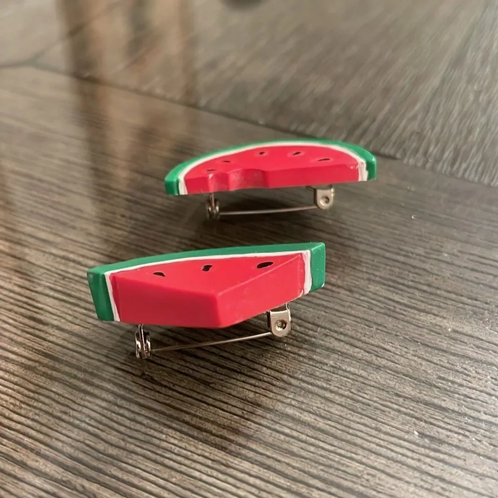 Vintage 1980’s Resign Watermelon Fruit Pins